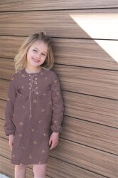 Baby corduroy flowers - dark purple