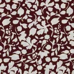 VISCOSE Popeline de coton stretch grandes fleurs -...