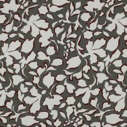 VISCOSE cotton poplin stretch large flowers - taupe