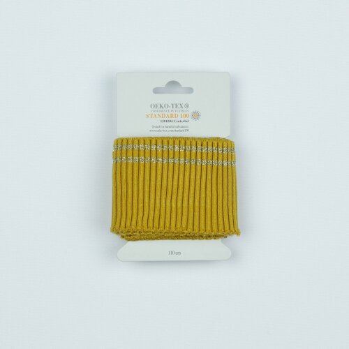 WIDE CUFF 10 LUREX Stripes - ocre