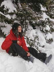 Softshell con punti riflettenti - rosso