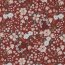 Cotton poplin digital autumn flowers - ruby red