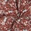 Cotton poplin digital autumn flowers - ruby red