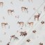 Cotton poplin digital deer - white