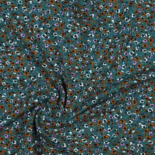 SOFT all-season sweat small flowers - dark petrol