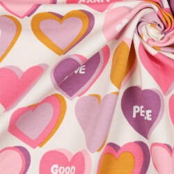 Francouzská froté srdce Love&Peace -...