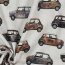 Tela Digital old cars - look lino grigio chiaro