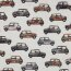 Canvas Digital old cars - light grey linen look