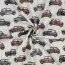 Canvas Digital old cars - light grey linen look