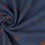 Musselin Orangen - jeansblau