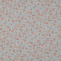 Coated cotton small flower branches - water blue