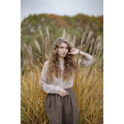 Strickstoff Jacquard - bunt/beige