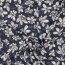 French Terry flowers - dark blue