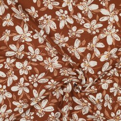 French Terry flowers - hazelnut