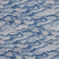 Softshell Digital Snow Mountains - light blue