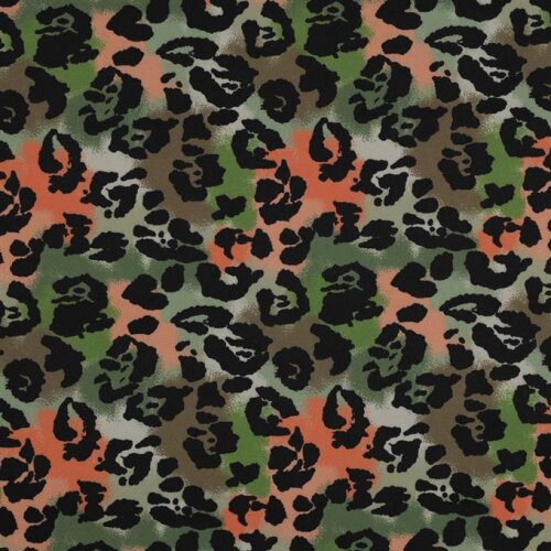 Softshell Digital taches de léopard multicolores - noir