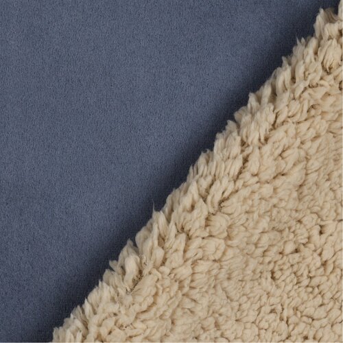 Veloursleder_Teddy Doppelseitig - jeansblau