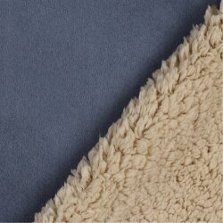 Veloursleder_Teddy Doppelseitig - jeansblau