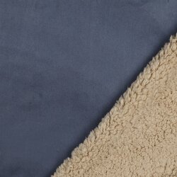 Veloursleder_Teddy Doppelseitig - jeansblau