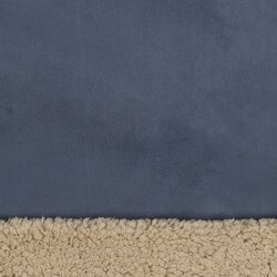 Veloursleder_Teddy Doppelseitig - jeansblau