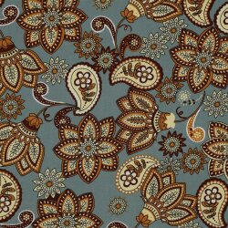 Viskose_Popeline Paisley Ornamente - nilblau