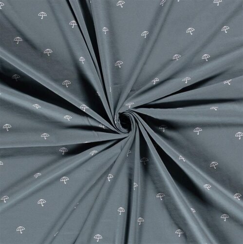 Cotton jersey umbrella indigo