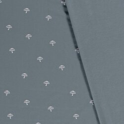 Parapluie en jersey de coton indigo