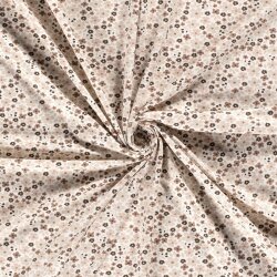 Cotton jersey rain of leaves cream