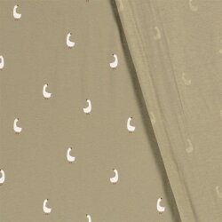 Cygnes en jersey de coton sauge