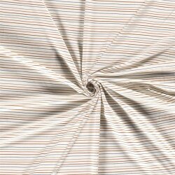 Cotton jersey colorful stripes cream