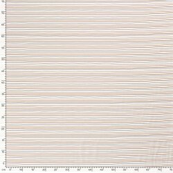 Cotton jersey colorful stripes cream