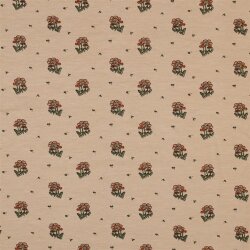 Jersey de bambou petite fleur - sable