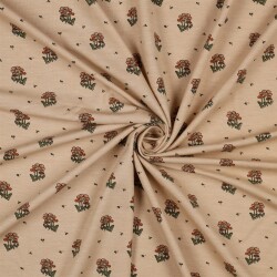 Bambú jersey flor pequeña - arena