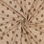 Bamboo jersey small flower - sand