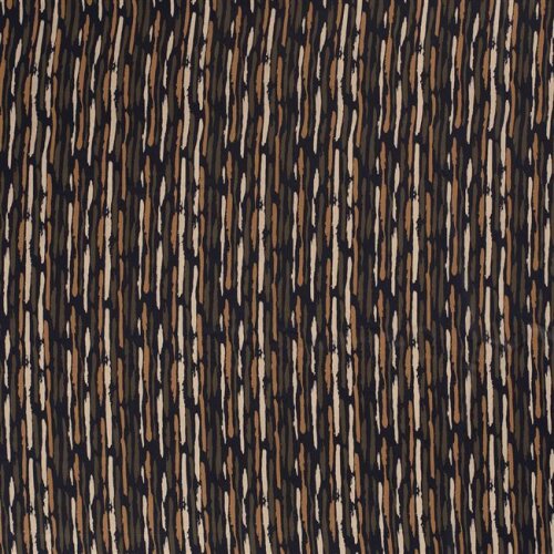 1 Meter - Chiffon Streifen marine