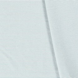Baumwolljersey Mini Streifen 3mm *Bibi* - eisblau