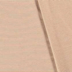 Jersey de coton Mini rayures *Bibi* - corail doux