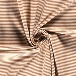 Cotton jersey mini stripes *Bibi* - soft coral