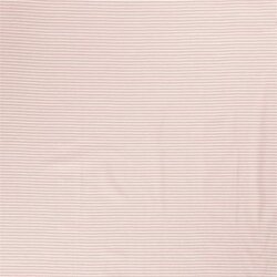 Katoenen tricot ministrepen *Bibi* - antiek roze