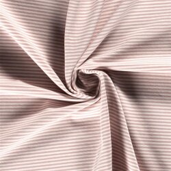 Cotton jersey mini stripes *Bibi* - antique pink