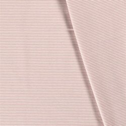 Mini rayas de punto de algodón *Bibi* - rosa antiguo