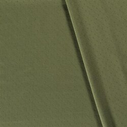 Jersey à mailles fines *Bibi* motif ajouré - vert sapin