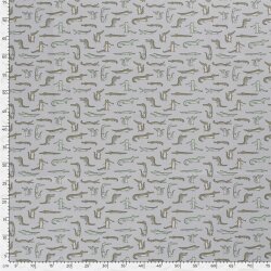 Cotton Poplin Crocodile - grey