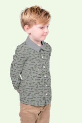 Cotton Poplin Crocodile - grey
