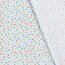 Baumwollpopeline bunte Buchstaben - hellblau