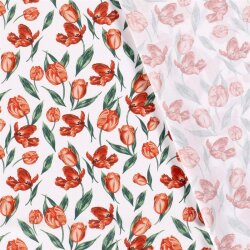 Katoen poplin bloemen