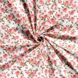Cotton poplin roses