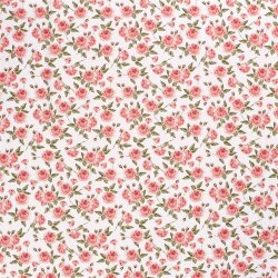 Cotton poplin roses