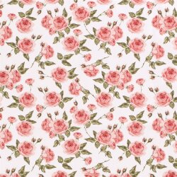 Cotton poplin roses