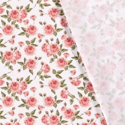 Cotton poplin roses